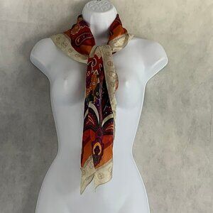 Giani Bernini Women's Paisley Logo Border Scarf, Neutral Multi, One Size